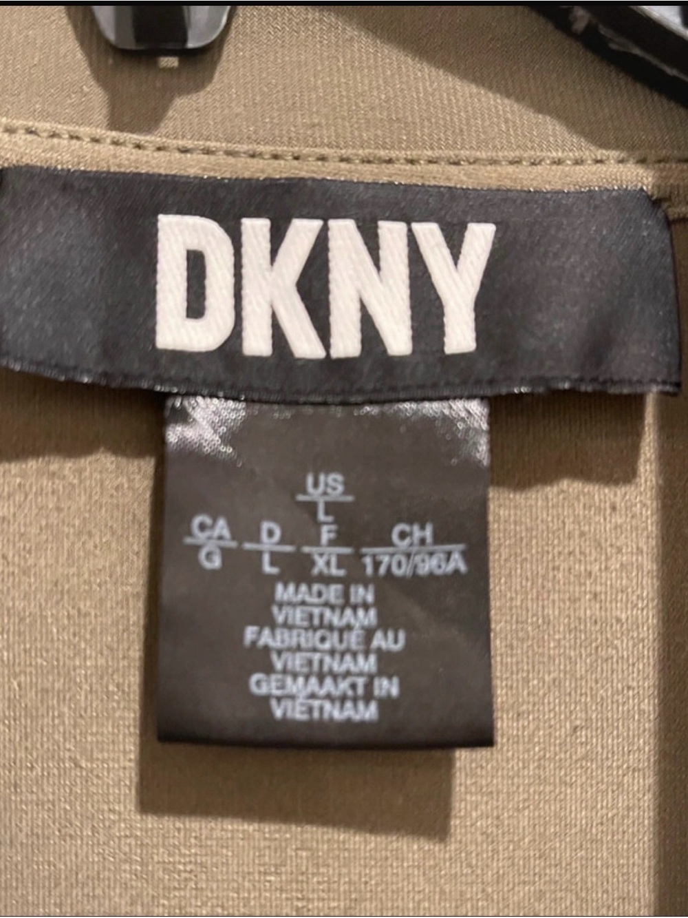 DKNY Olive Green Surplice Crossfront Long Sleeve Knit Top Size L - Picture 7 of 12